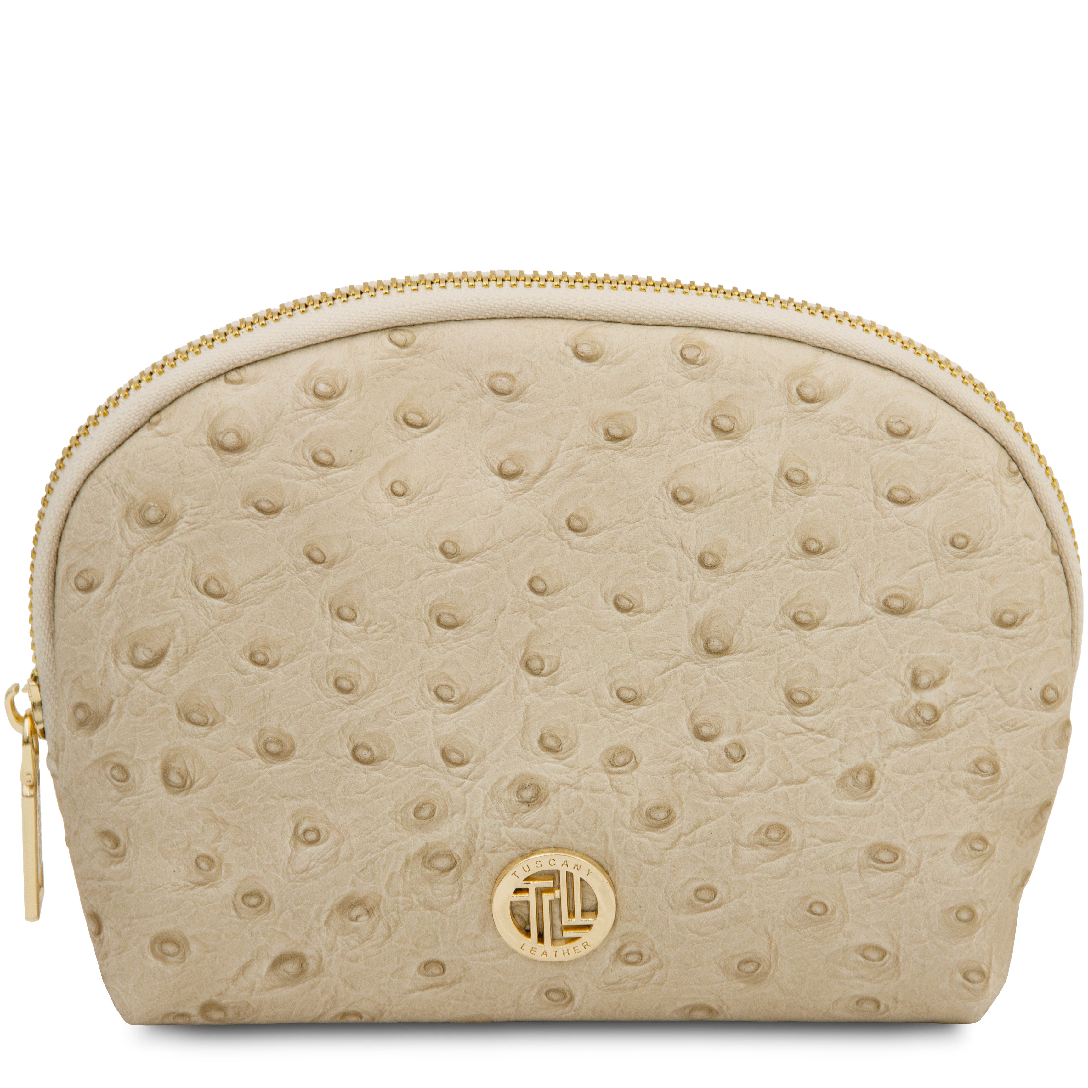 Trousse de toilette femme cuir imprimé effet autruche VERA Image secondaire du produit