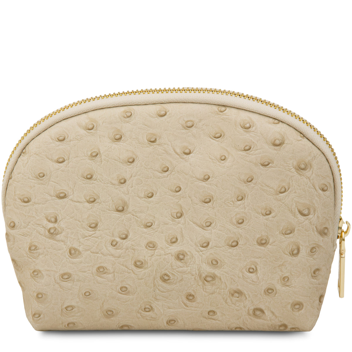 Trousse de toilette femme cuir imprimé effet autruche VERA