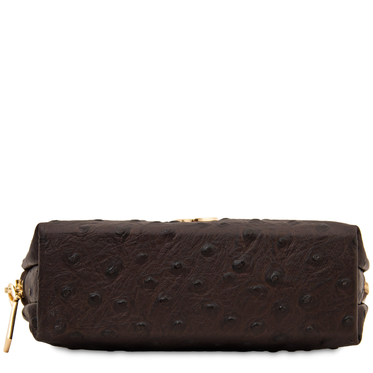 Trousse de toilette femme cuir imprimé effet autruche VERA
