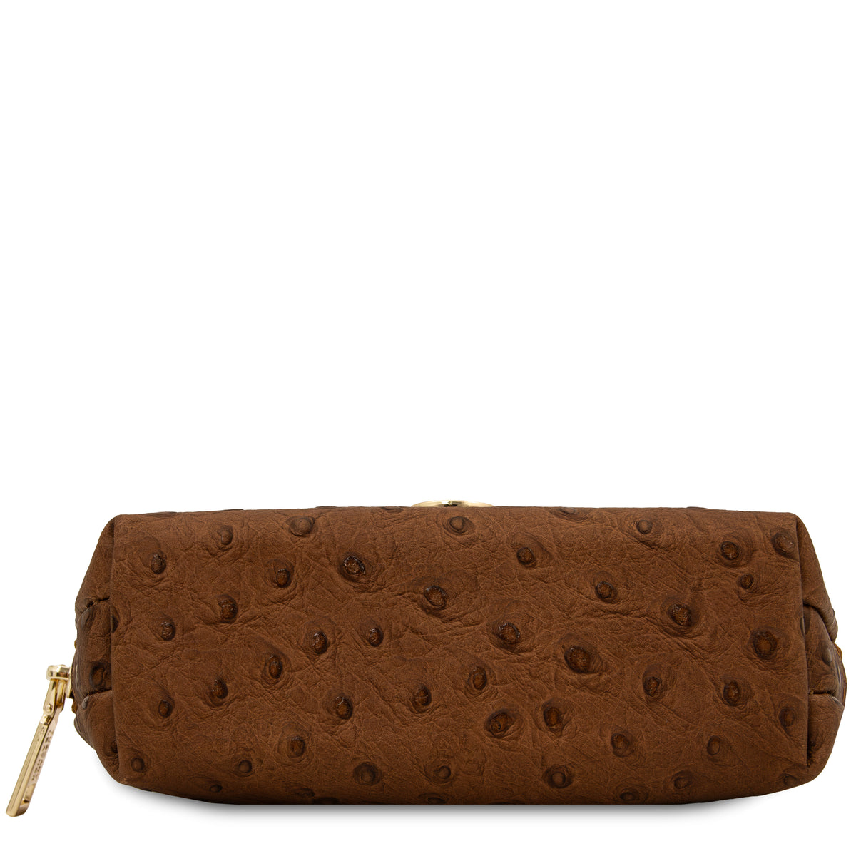 Trousse de toilette femme cuir imprimé effet autruche VERA