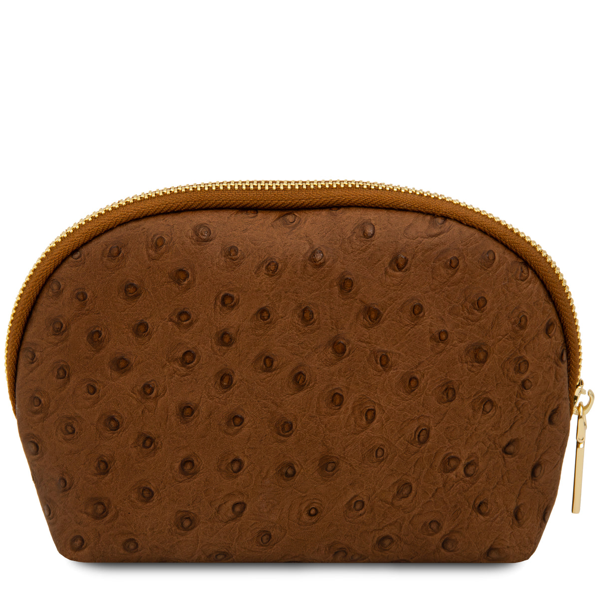 Trousse de toilette femme cuir imprimé effet autruche VERA