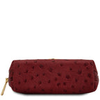 Trousse de toilette femme cuir imprimé effet autruche VERA