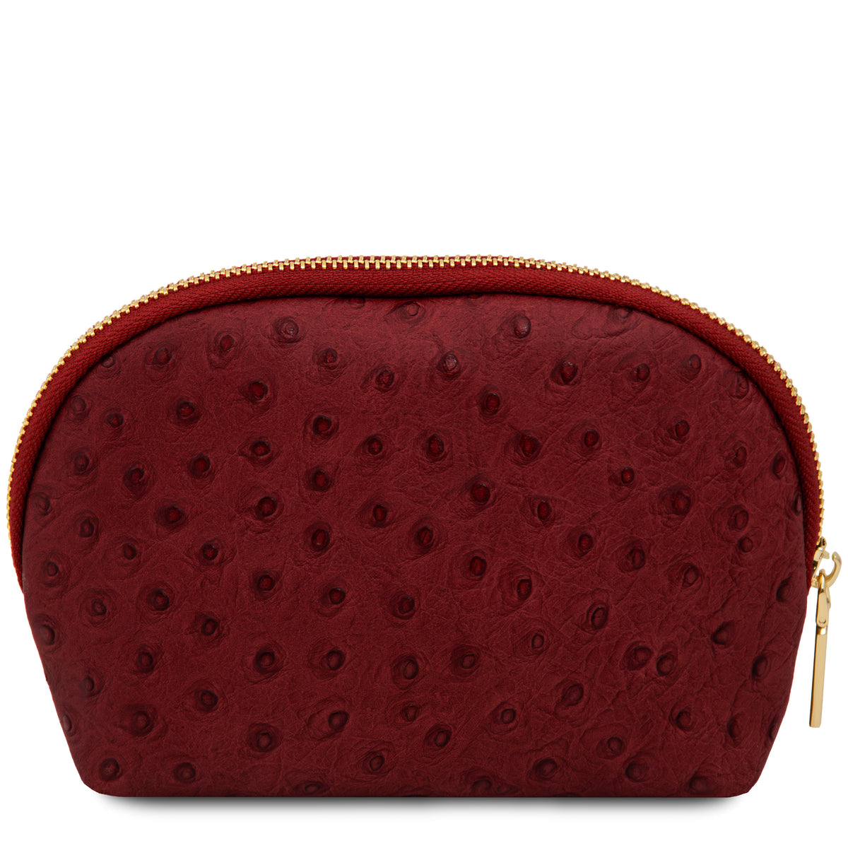 Trousse de toilette femme cuir imprimé effet autruche VERA