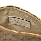 Trousse de toilette femme cuir imprimé effet autruche VERA