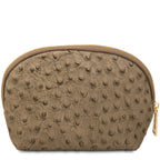Trousse de toilette femme cuir imprimé effet autruche VERA