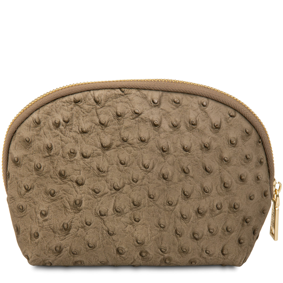 Trousse de toilette femme cuir imprimé effet autruche VERA