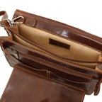 Pochette homme cuir pleine fleur 2 compartiments dragonne MAX