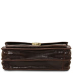 Pochette homme cuir pleine fleur 2 compartiments dragonne MAX