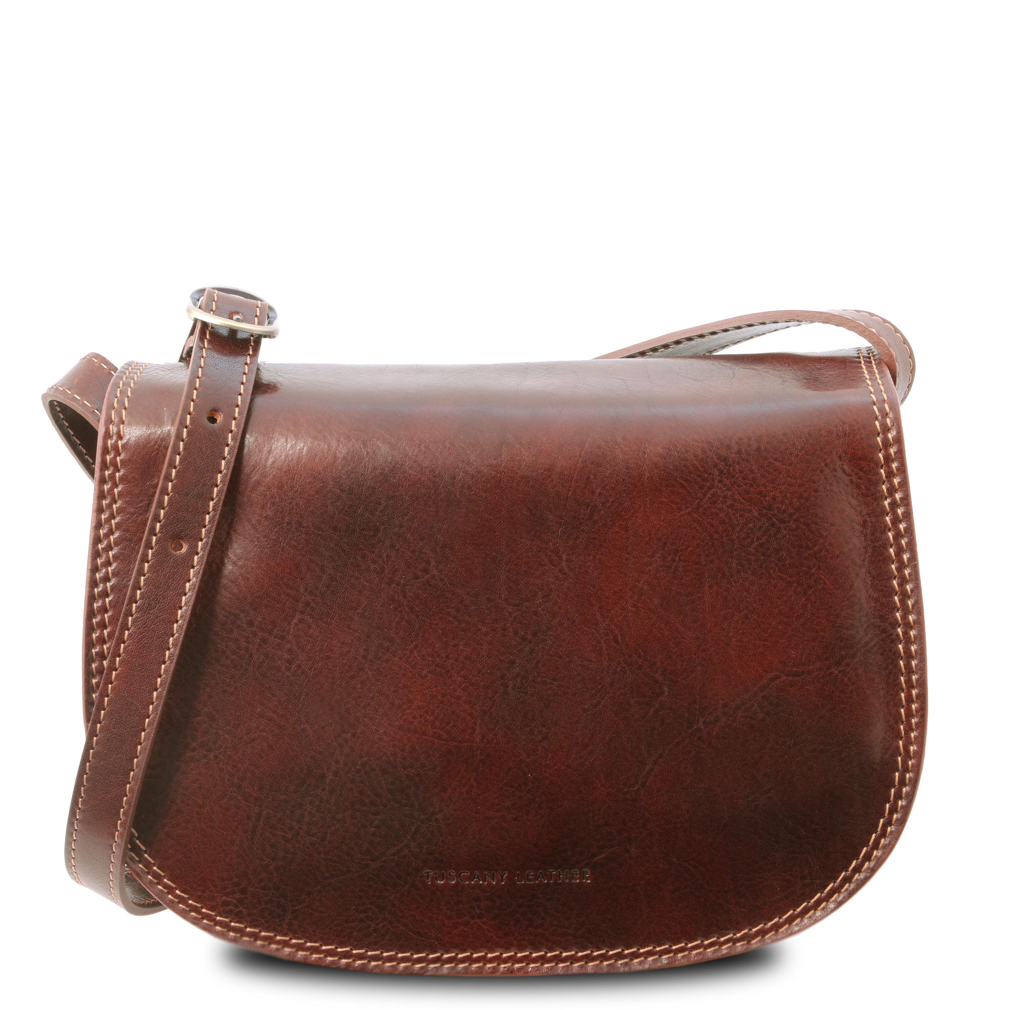 ISABELLA — Sac Saddle en cuir pleine fleur italien Image principale du produit