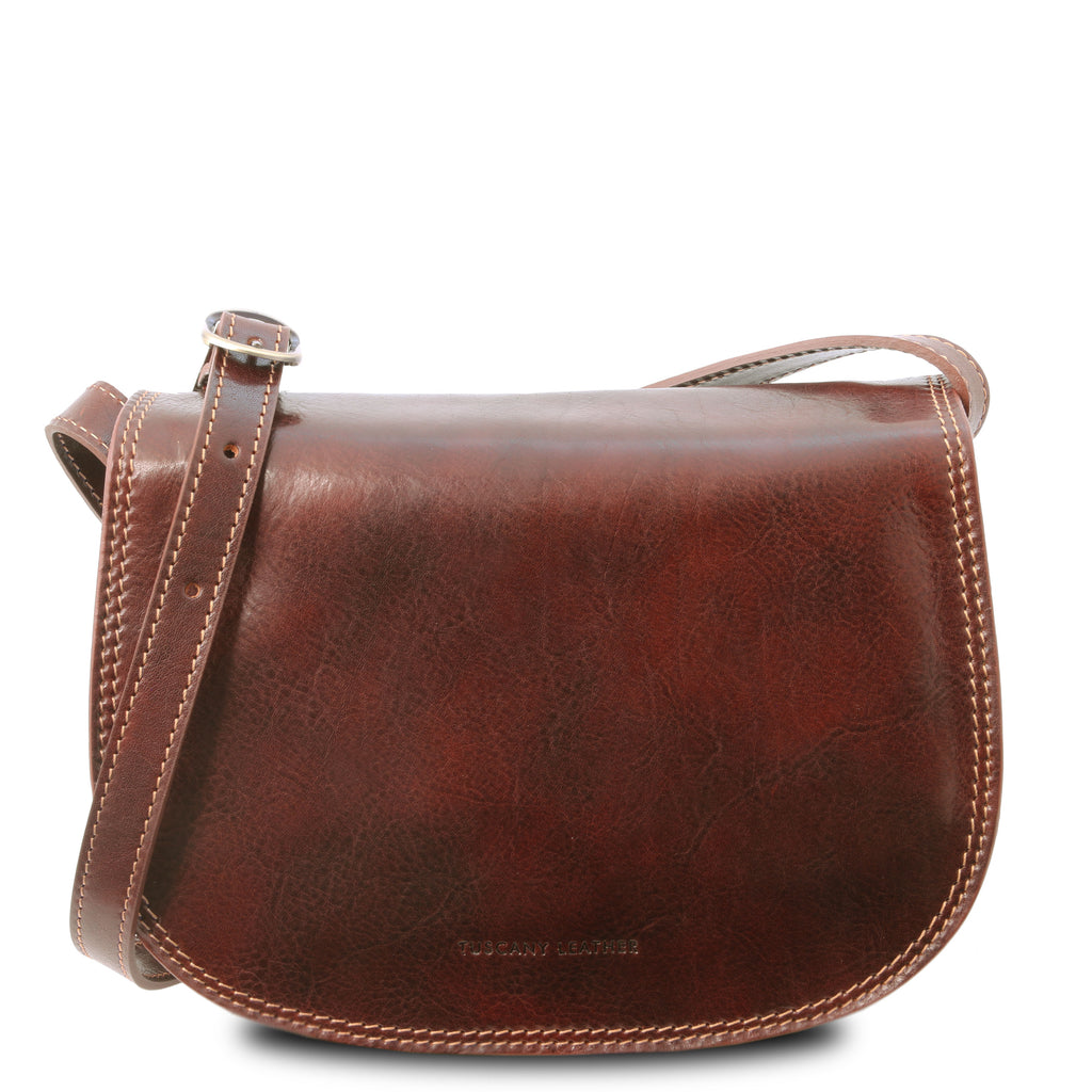 ISABELLA — Sac Saddle en cuir pleine fleur italien
