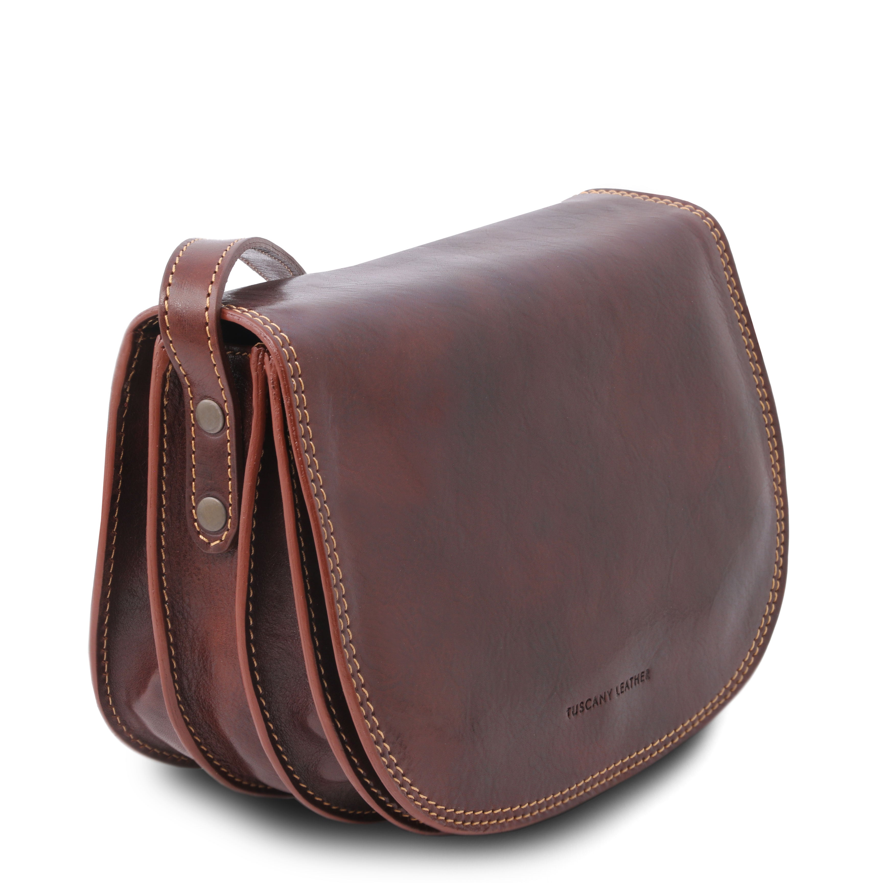 ISABELLA — Sac Saddle en cuir pleine fleur italien