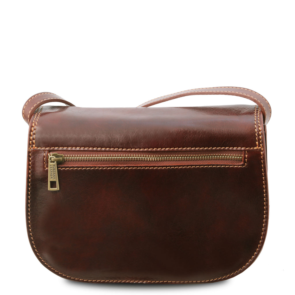 ISABELLA — Sac Saddle en cuir pleine fleur italien