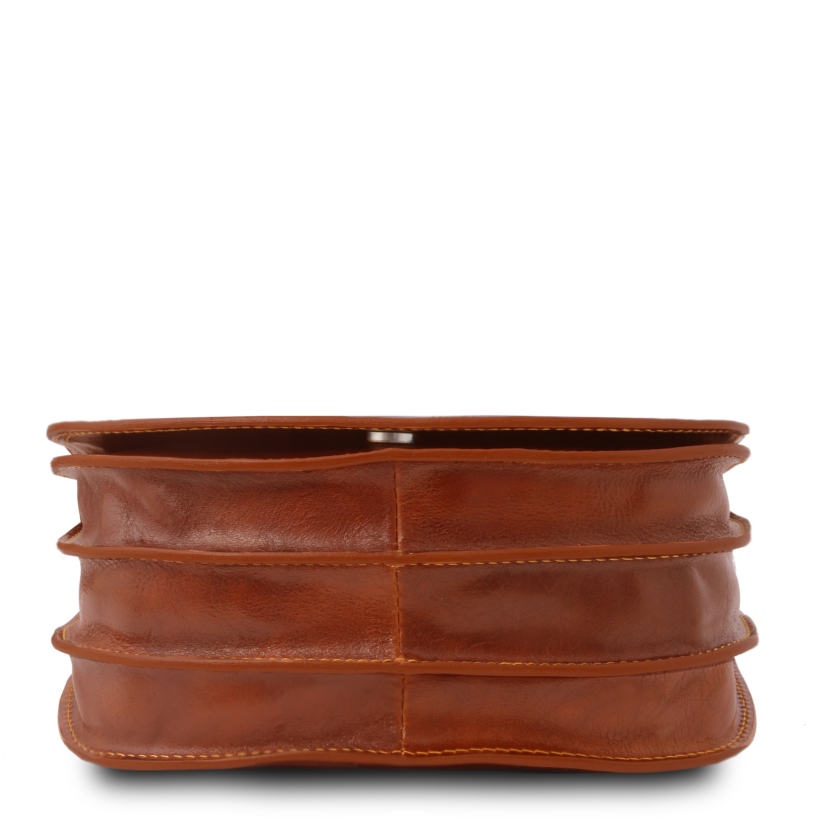 ISABELLA — Sac Saddle en cuir pleine fleur italien