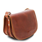 ISABELLA — Sac Saddle en cuir pleine fleur italien
