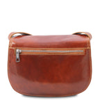 ISABELLA — Sac Saddle en cuir pleine fleur italien