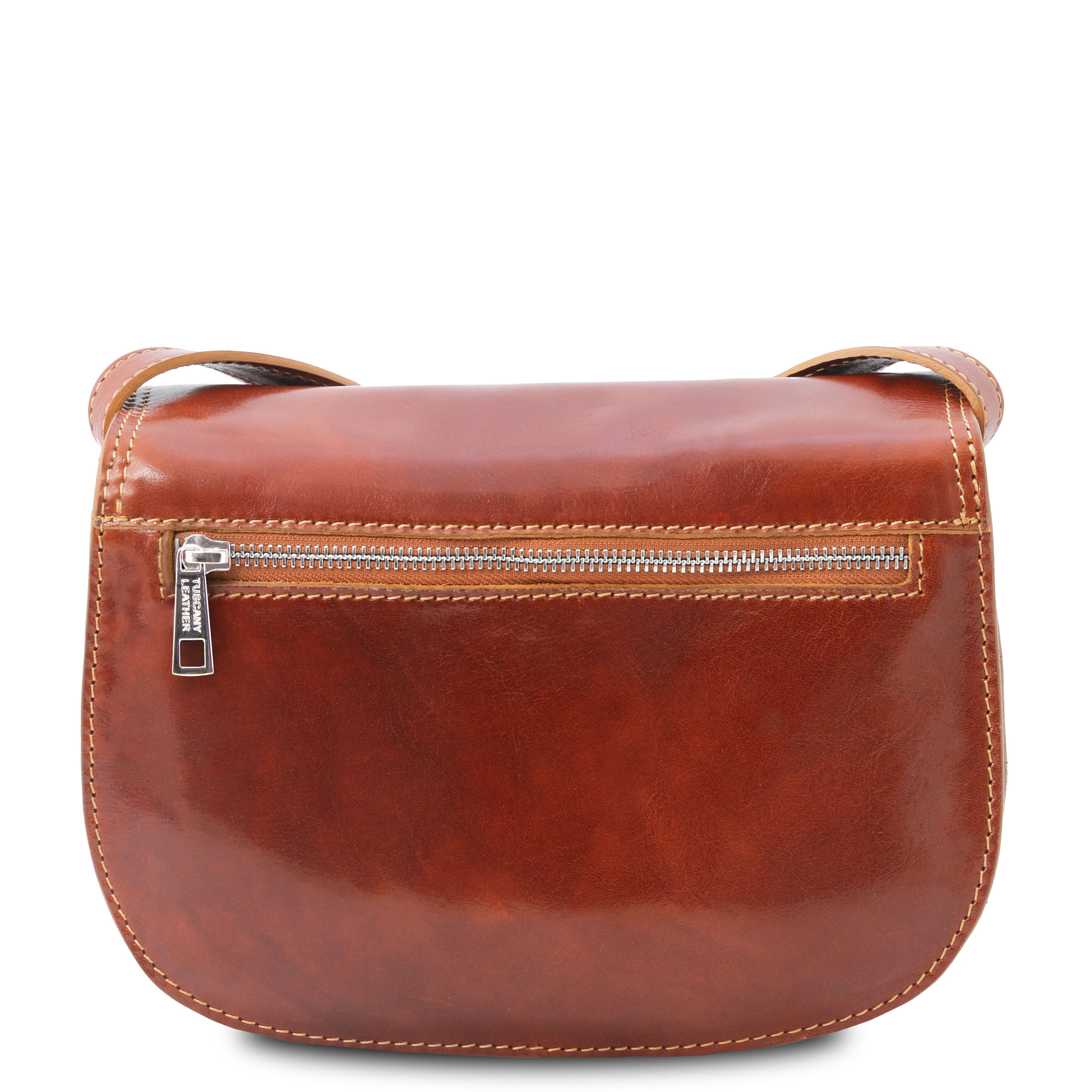 ISABELLA — Sac Saddle en cuir pleine fleur italien