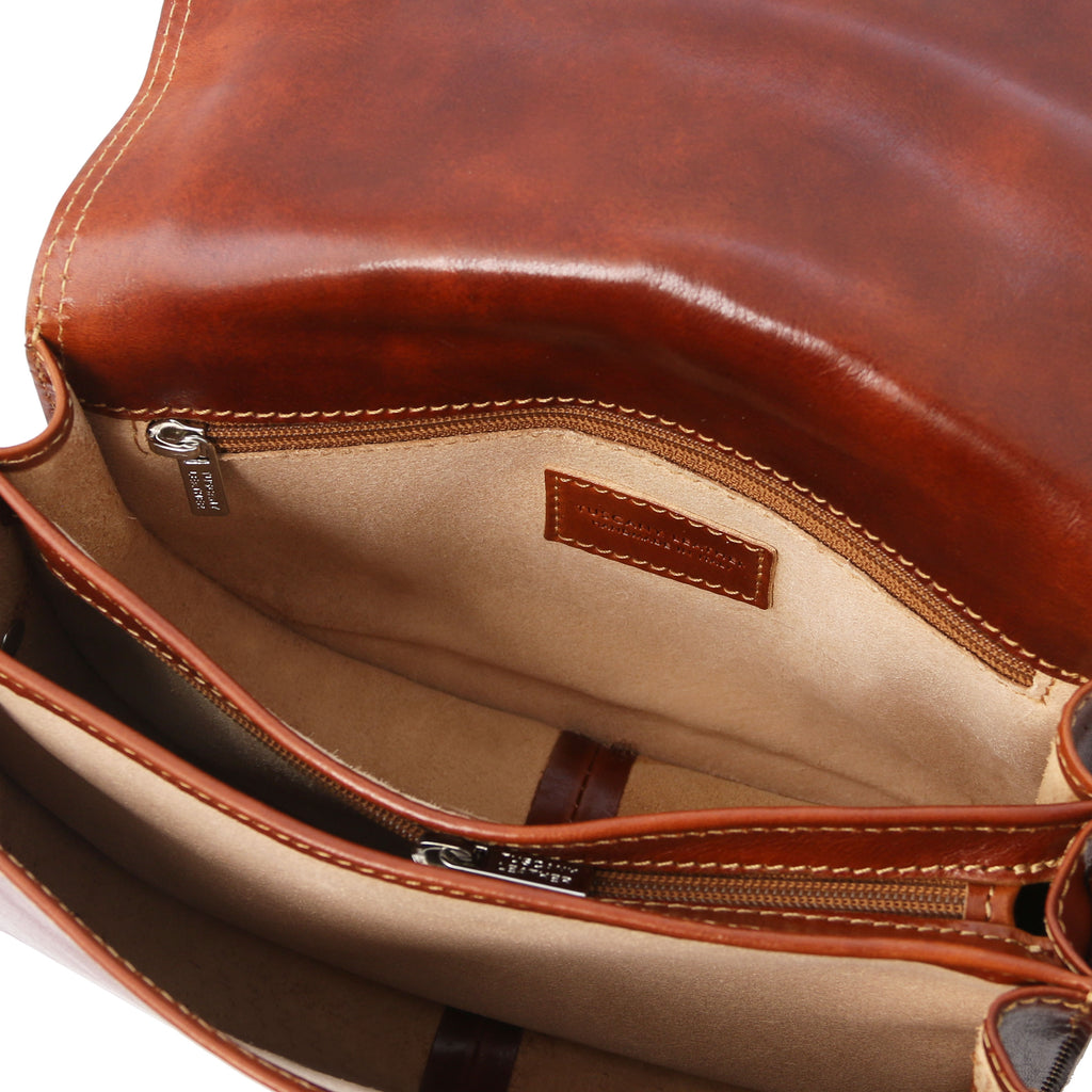 ISABELLA — Sac Saddle en cuir pleine fleur italien
