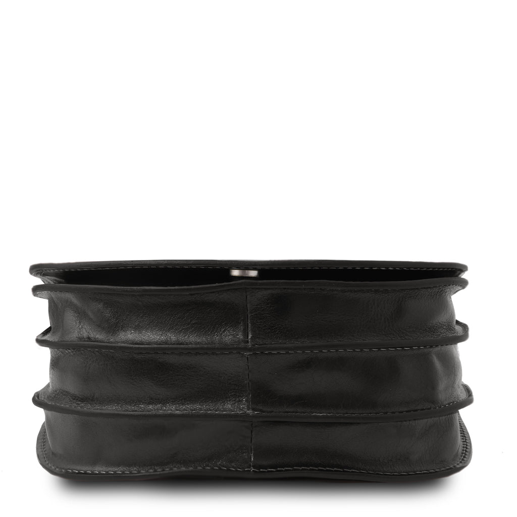ISABELLA — Sac Saddle en cuir pleine fleur italien