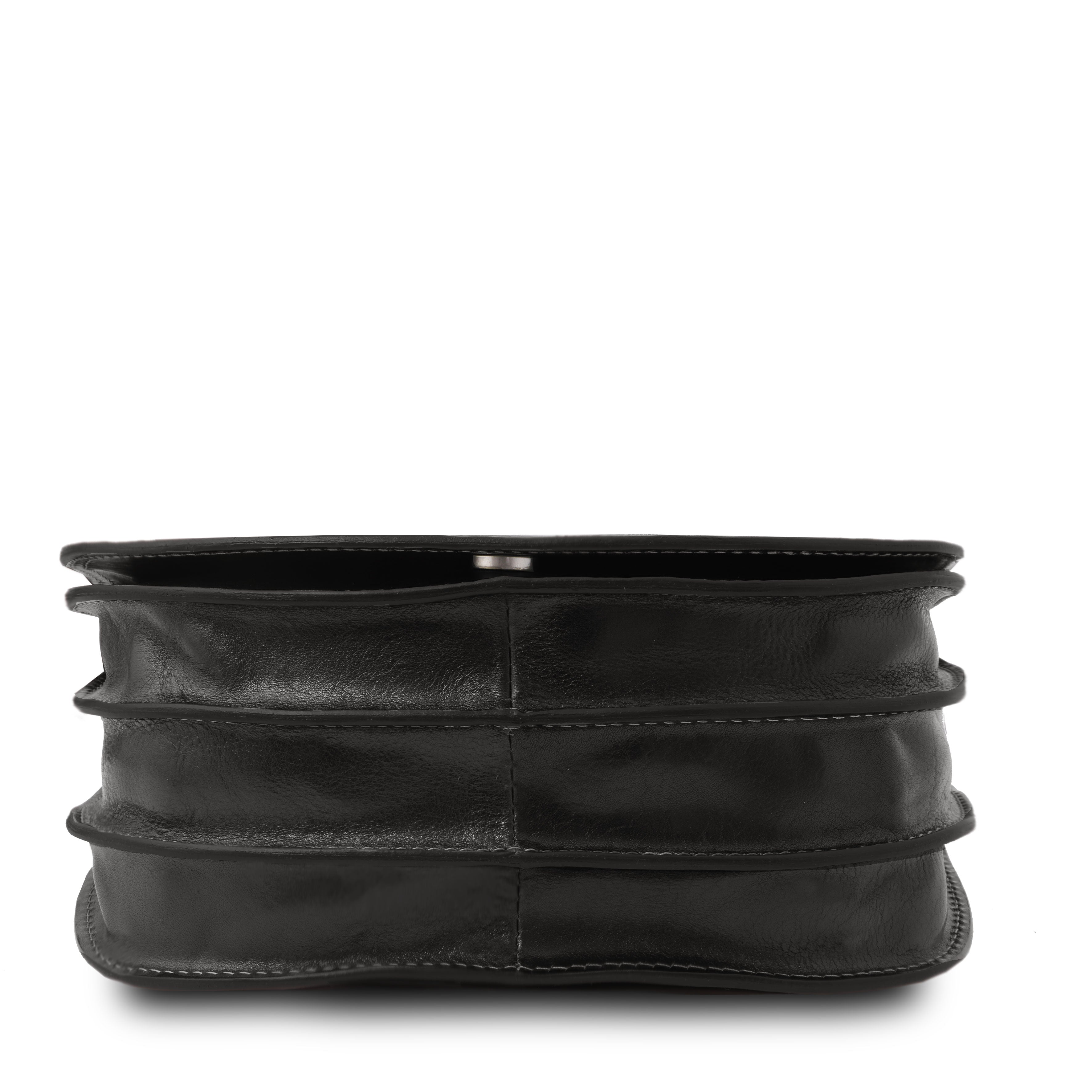 ISABELLA — Sac Saddle en cuir pleine fleur italien