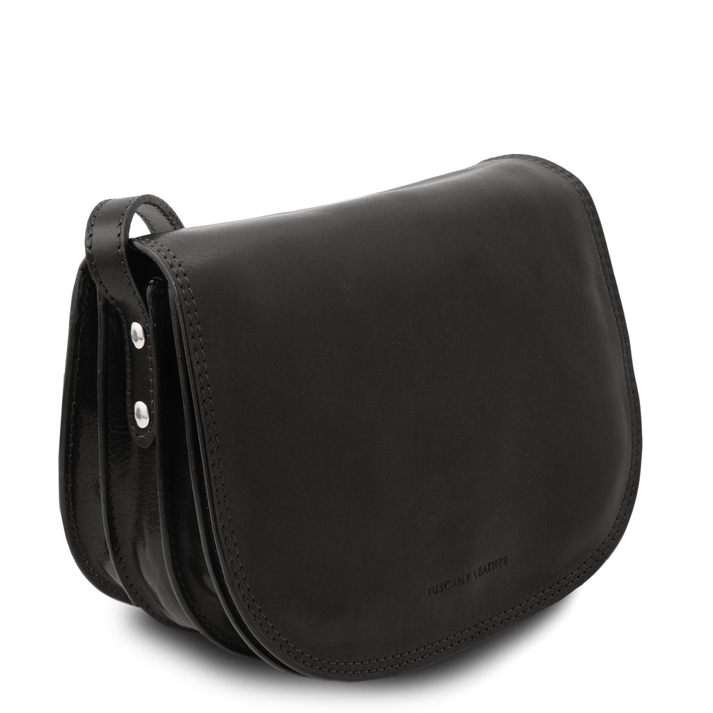 ISABELLA — Sac Saddle en cuir pleine fleur italien