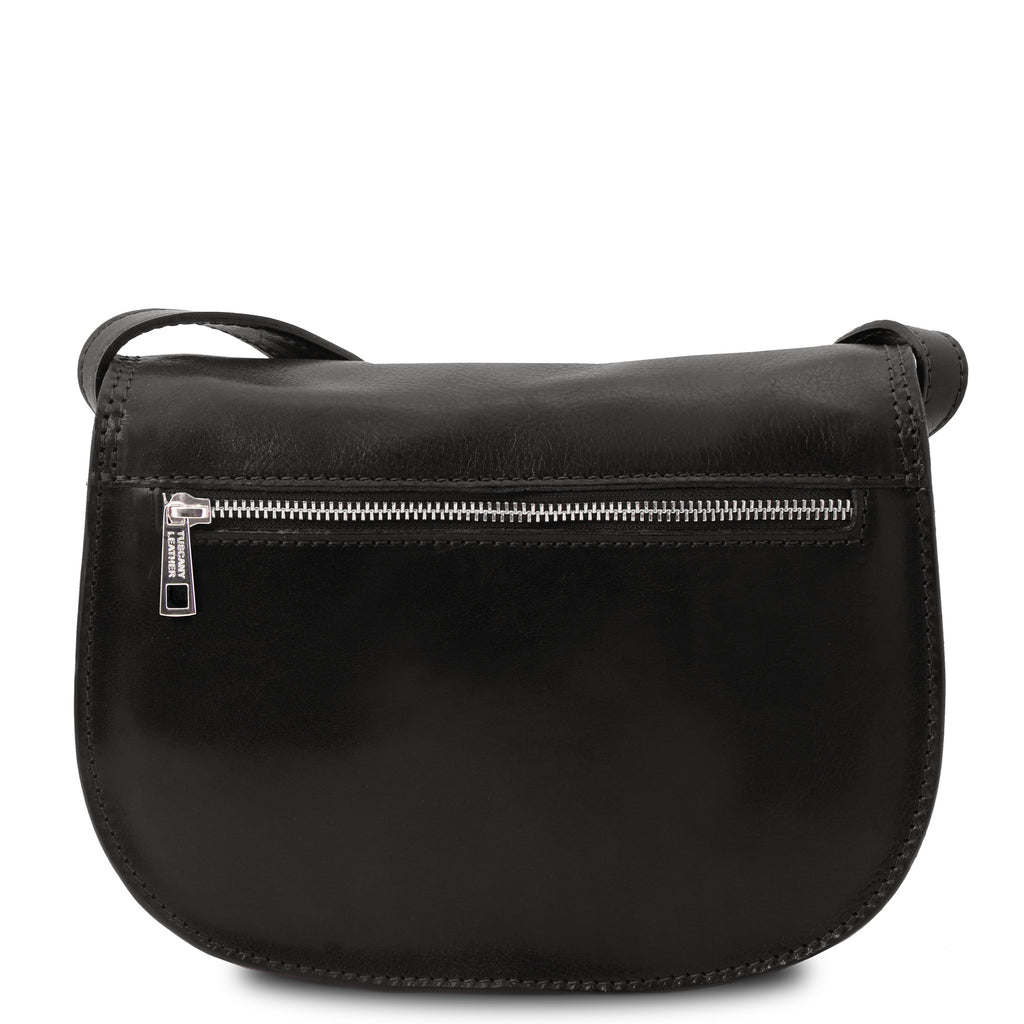 ISABELLA — Sac Saddle en cuir pleine fleur italien