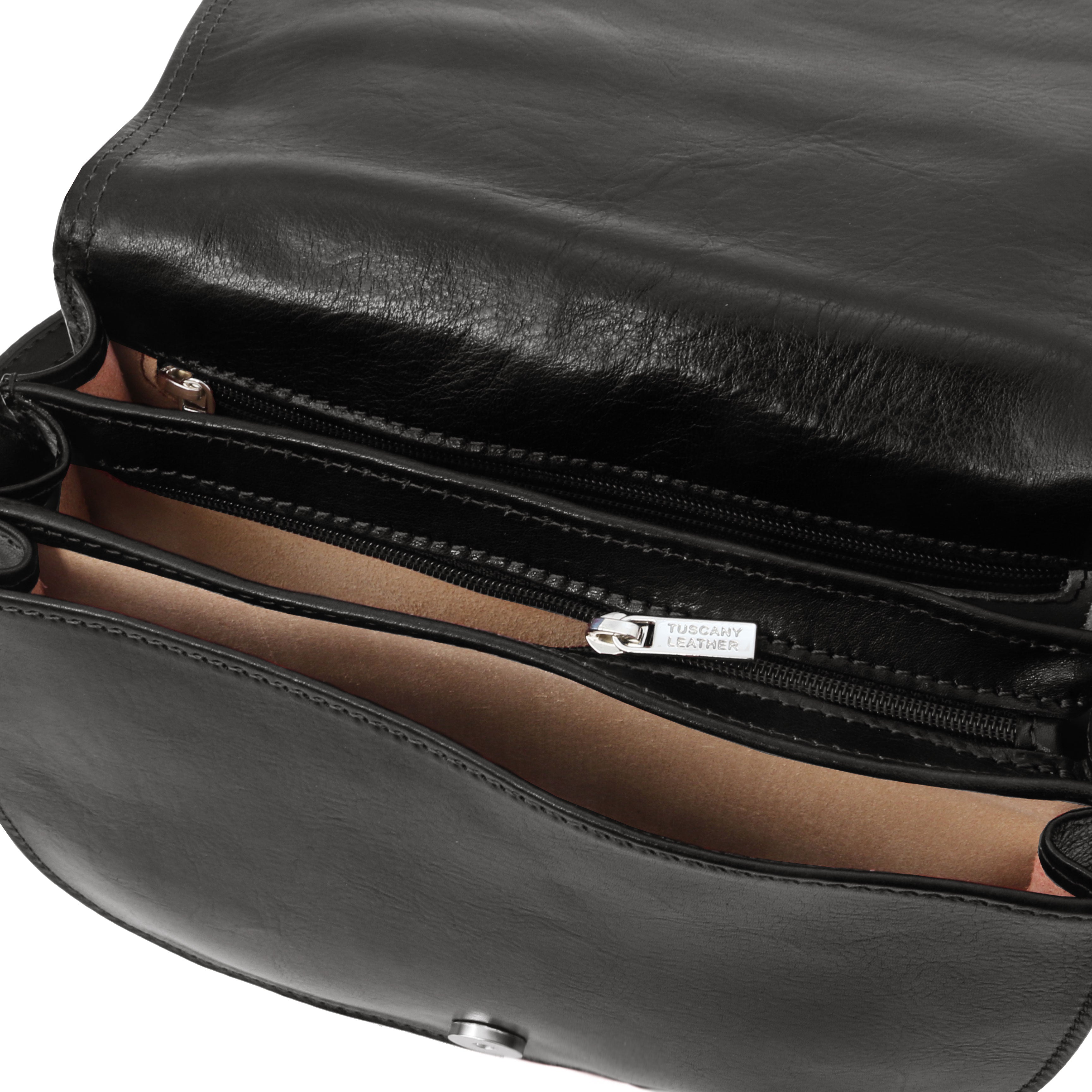 ISABELLA — Sac Saddle en cuir pleine fleur italien