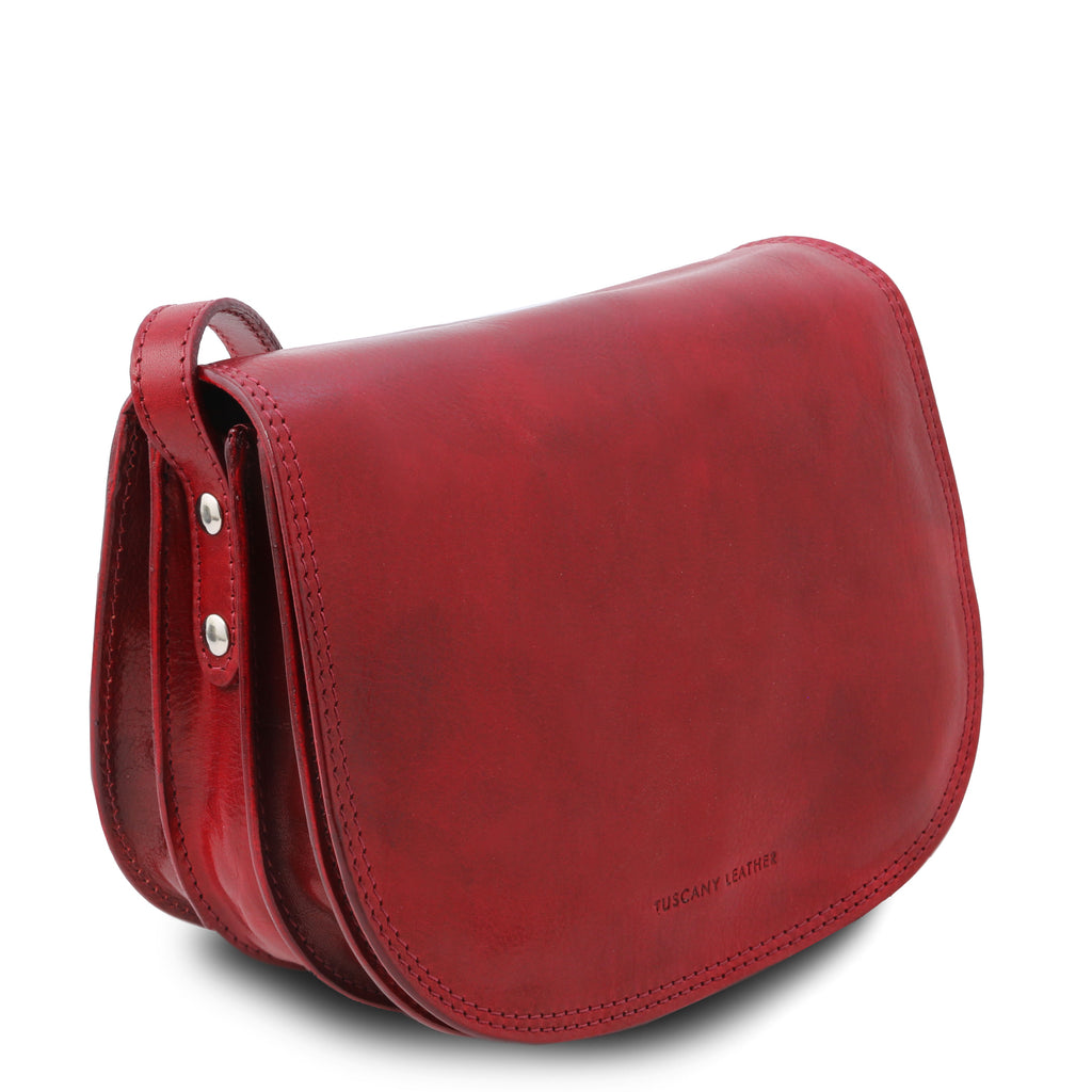 ISABELLA — Sac Saddle en cuir pleine fleur italien
