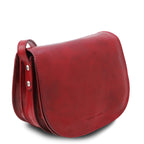 ISABELLA — Sac Saddle en cuir pleine fleur italien