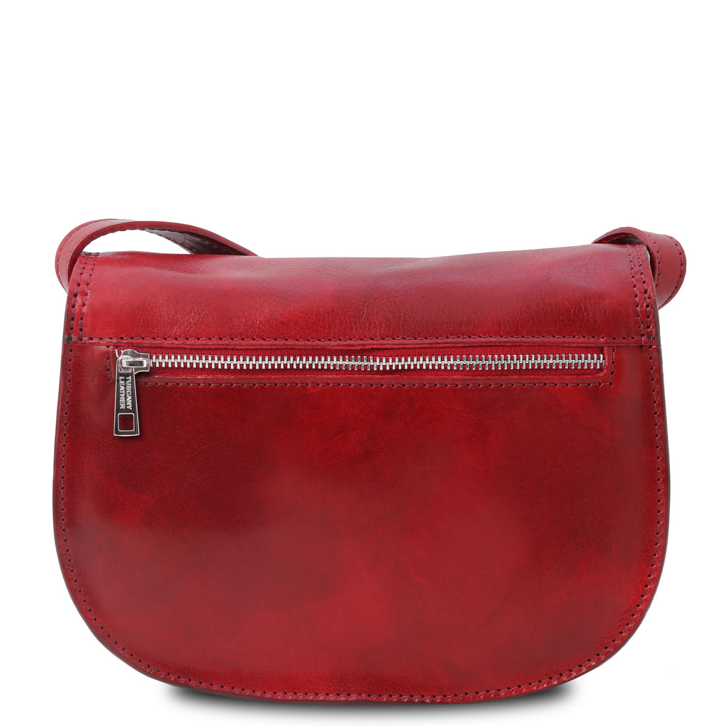 ISABELLA — Sac Saddle en cuir pleine fleur italien