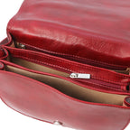 ISABELLA — Sac Saddle en cuir pleine fleur italien