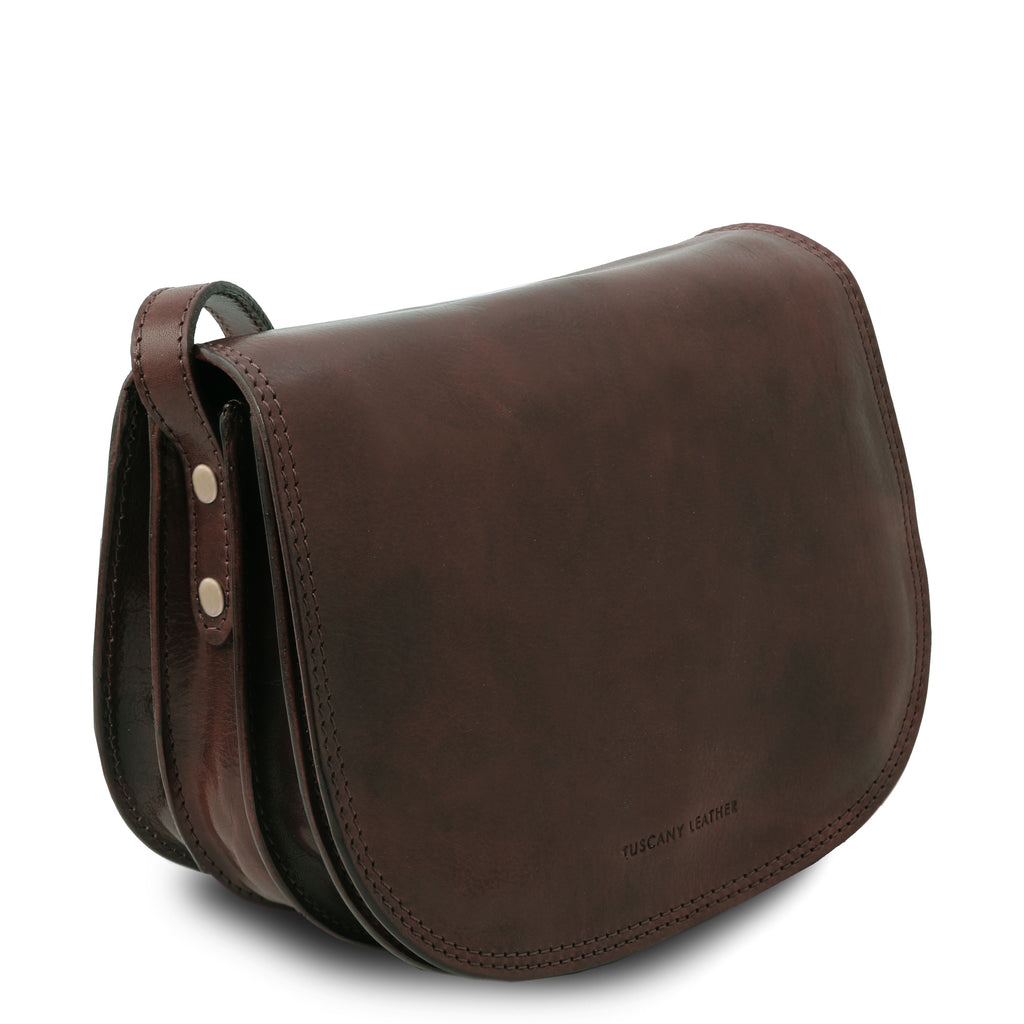 ISABELLA — Sac Saddle en cuir pleine fleur italien