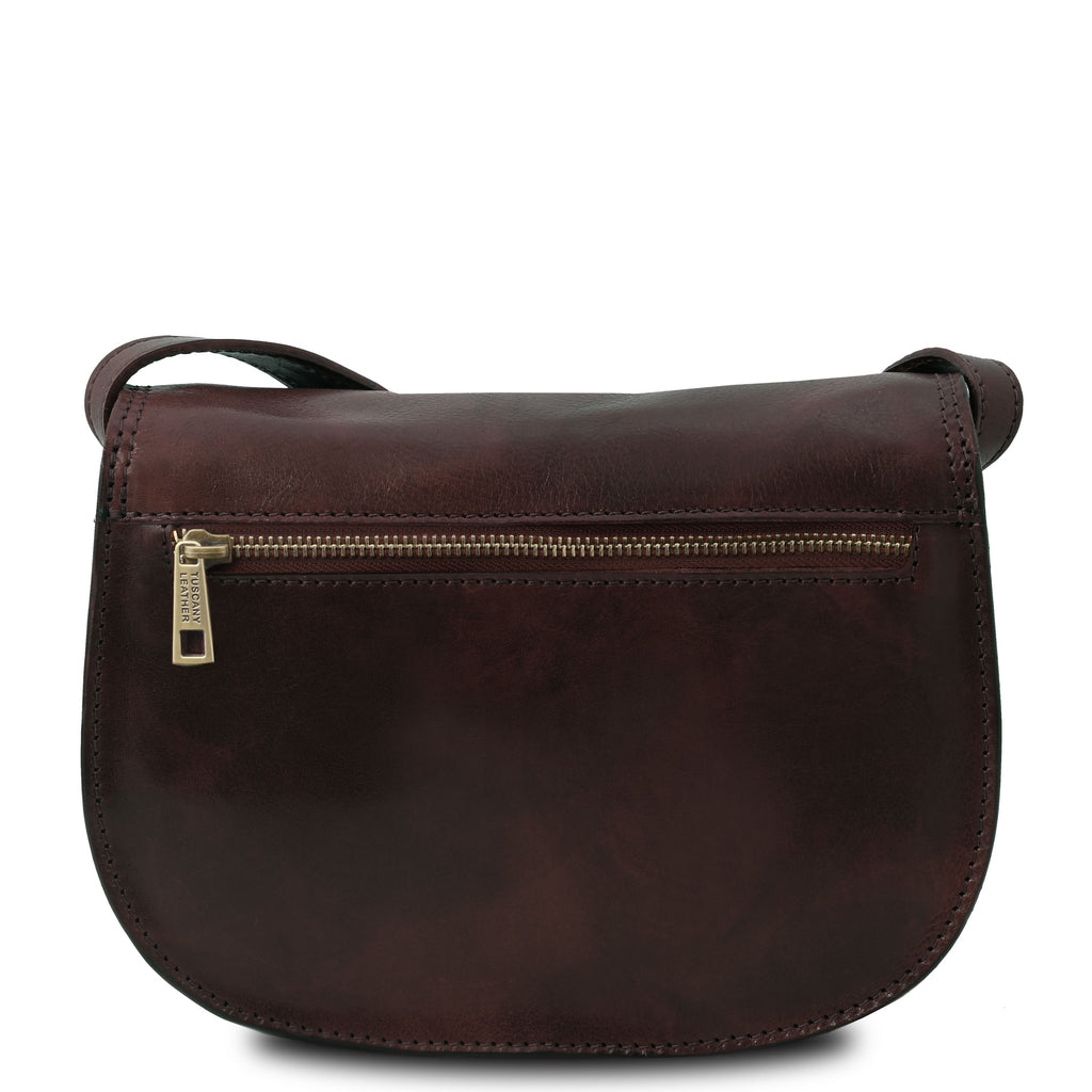 ISABELLA — Sac Saddle en cuir pleine fleur italien