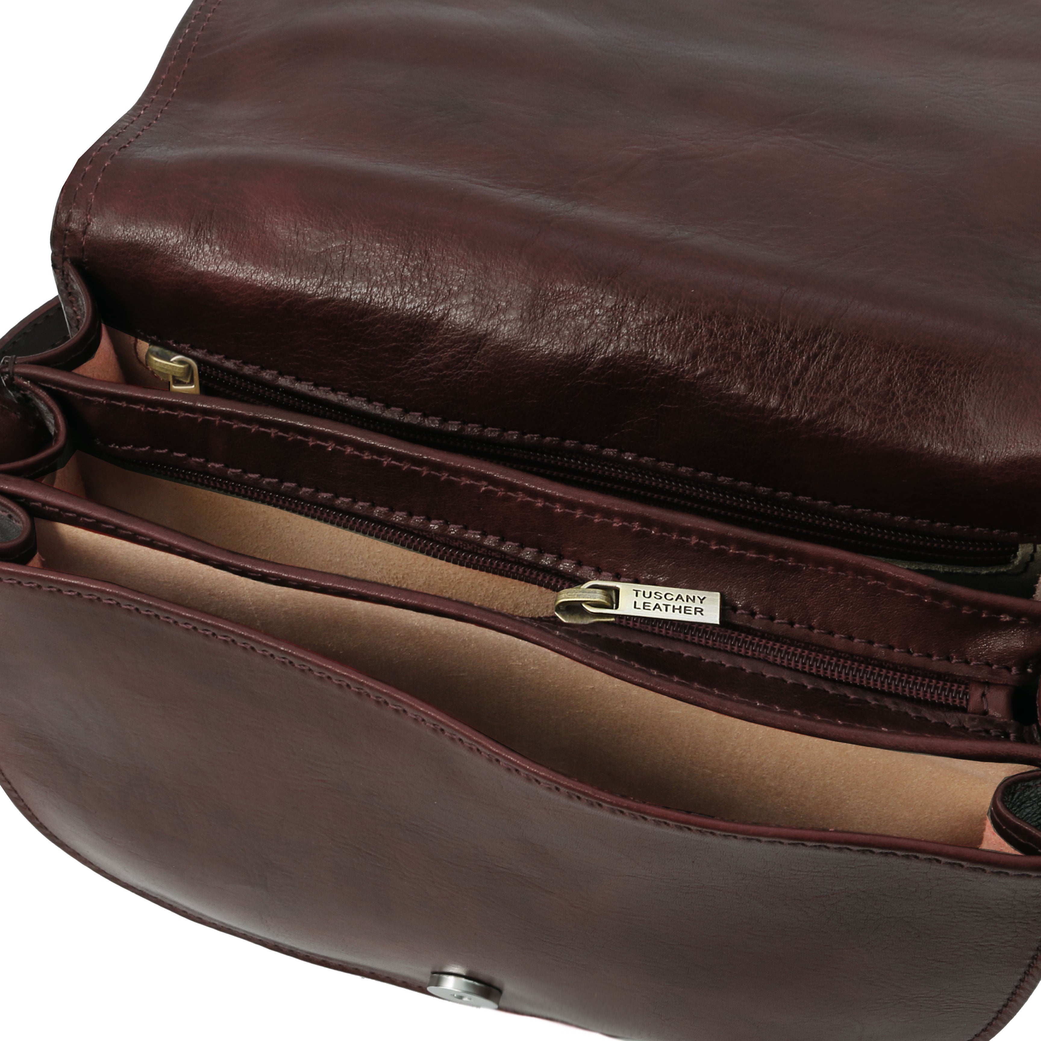 ISABELLA — Sac Saddle en cuir pleine fleur italien
