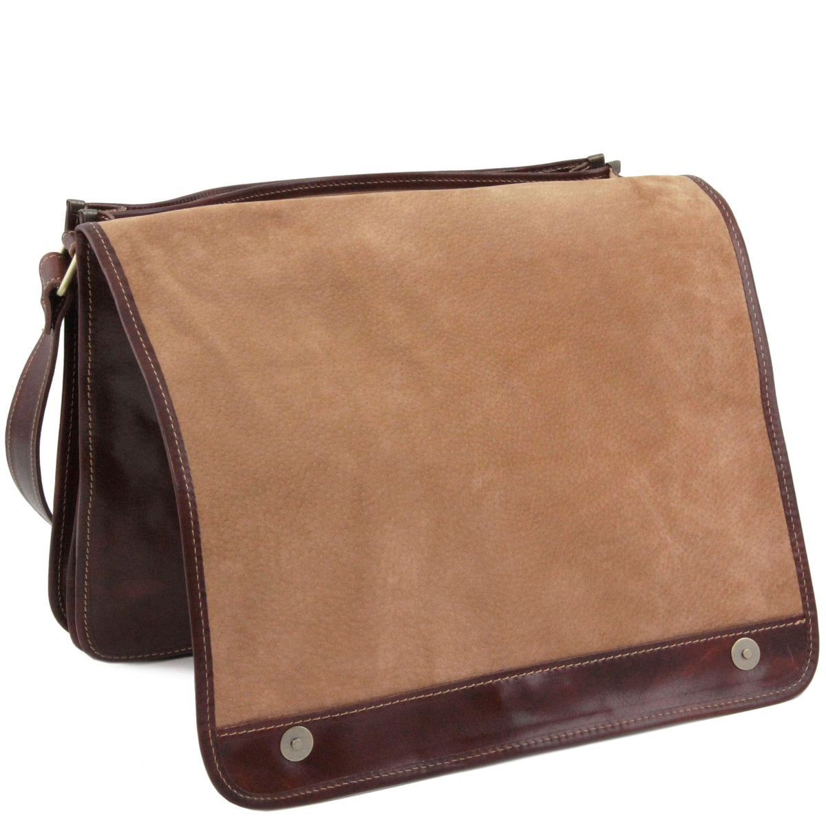 Besace homme MESSENGER DOUBLE cuir PC 15,6 pouces