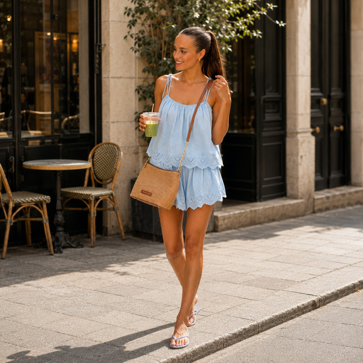 SOLANA — Sac seau en raphia