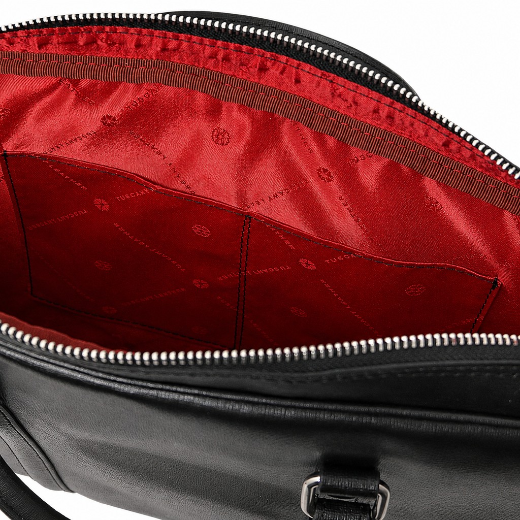 PRATO — Serviette ordinateur en cuir Saffiano