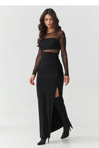  Long dress model 218306 Makadamia 