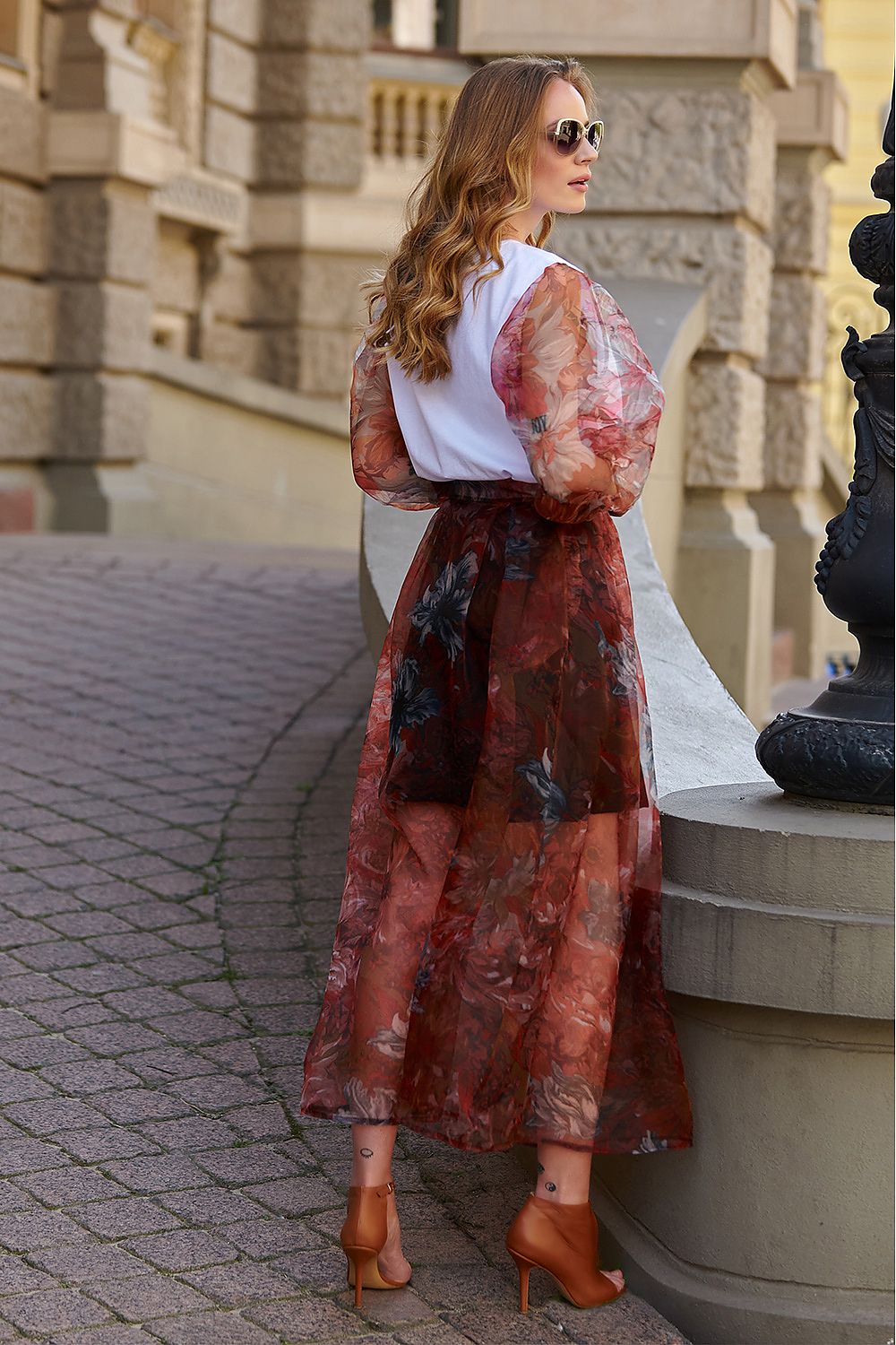 Long skirt model 145582 Makadamia Secondary image