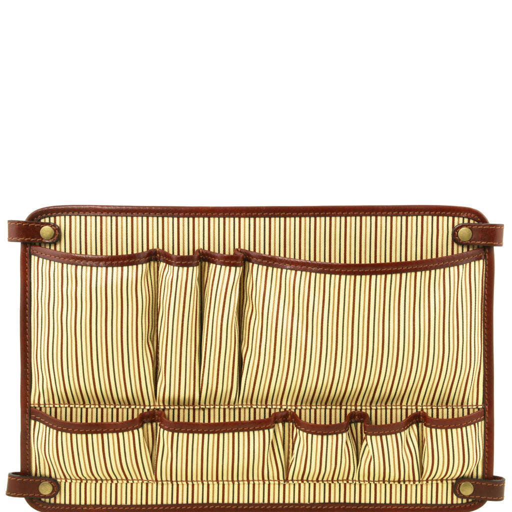 Serviette ordinateur ALESSANDRIA cuir 4 compartiments TL SMART