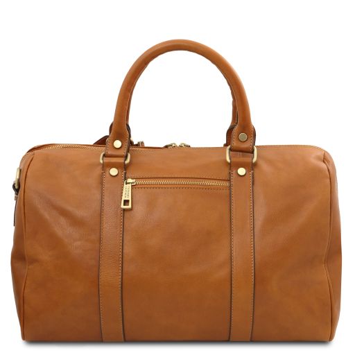 TL Voyager - Sac de voyage en cuir avec poche à l'arrière - Petit modèle