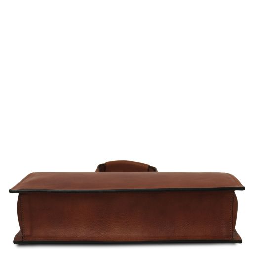 Palermo - Leather briefcase 3 compartments for women