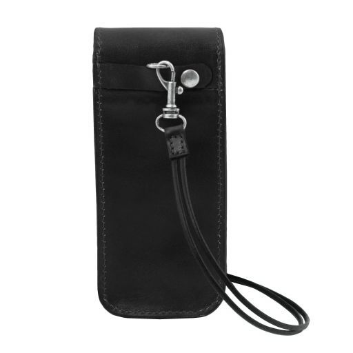Exclusive leather crossbody case for glasses