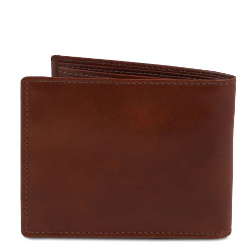 Elégant portefeuille en cuir pour homme avec 3 volets et porte monnaie Secondary image