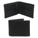 Elégant portefeuille en cuir pour homme avec 2 volets