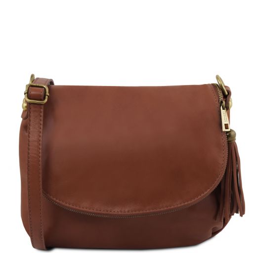 TL Bag - Soft leather shoulder bag with tassel detail Main image