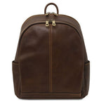 Canberra - 2 Compartments leather backpack