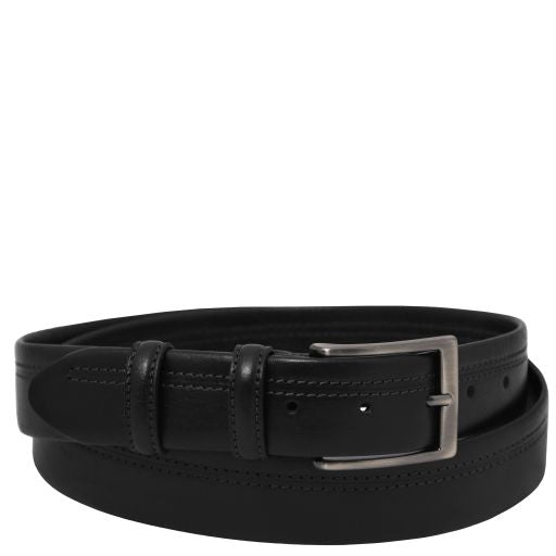 Ceinture classique en cuir 35mm à finition tubulaire