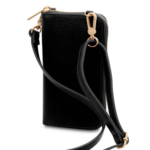 TL Bag - Portefeuille/supporte pour téléphone en cuir avec bandoulière