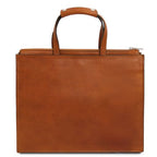 Palermo - Leather briefcase 3 compartments for women