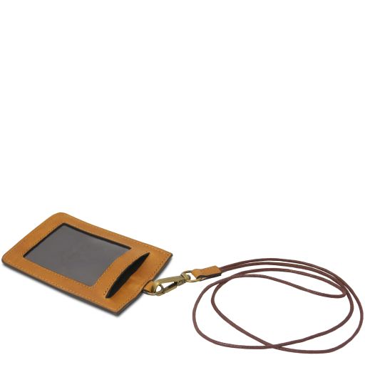 Porte-badge en cuir